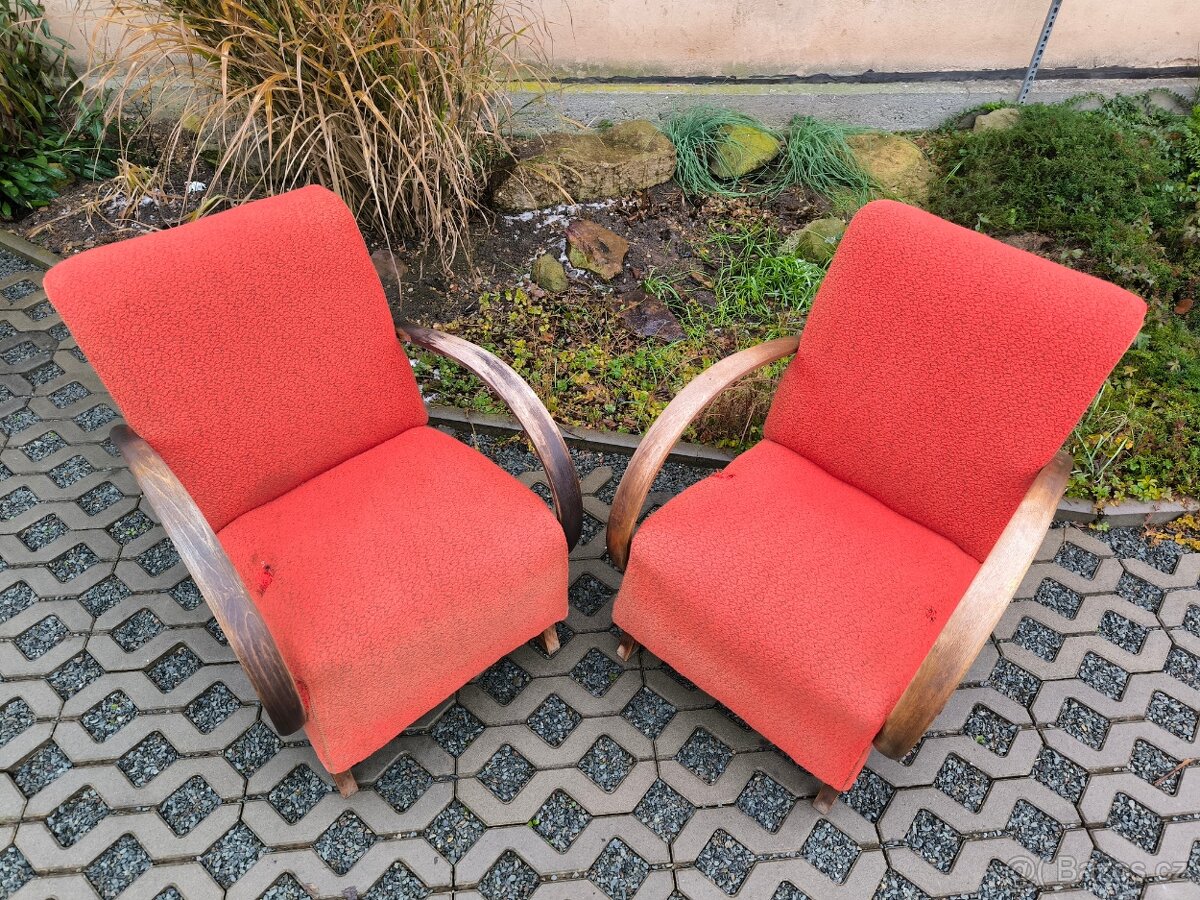 Starožitná Art Deco křesla "C" - Jindřich Halabala - 8