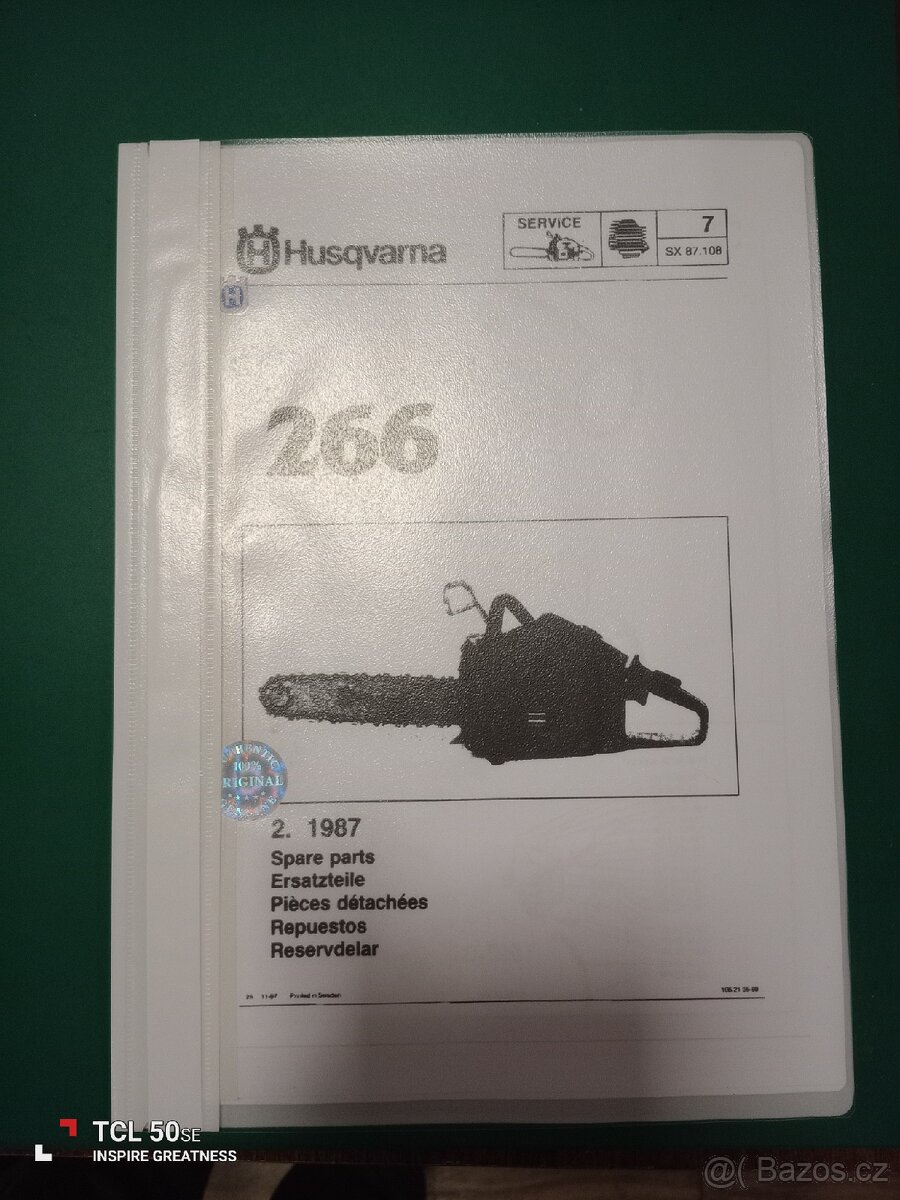 Husqvarna 266. Katalog, dílenská, návod. - 8