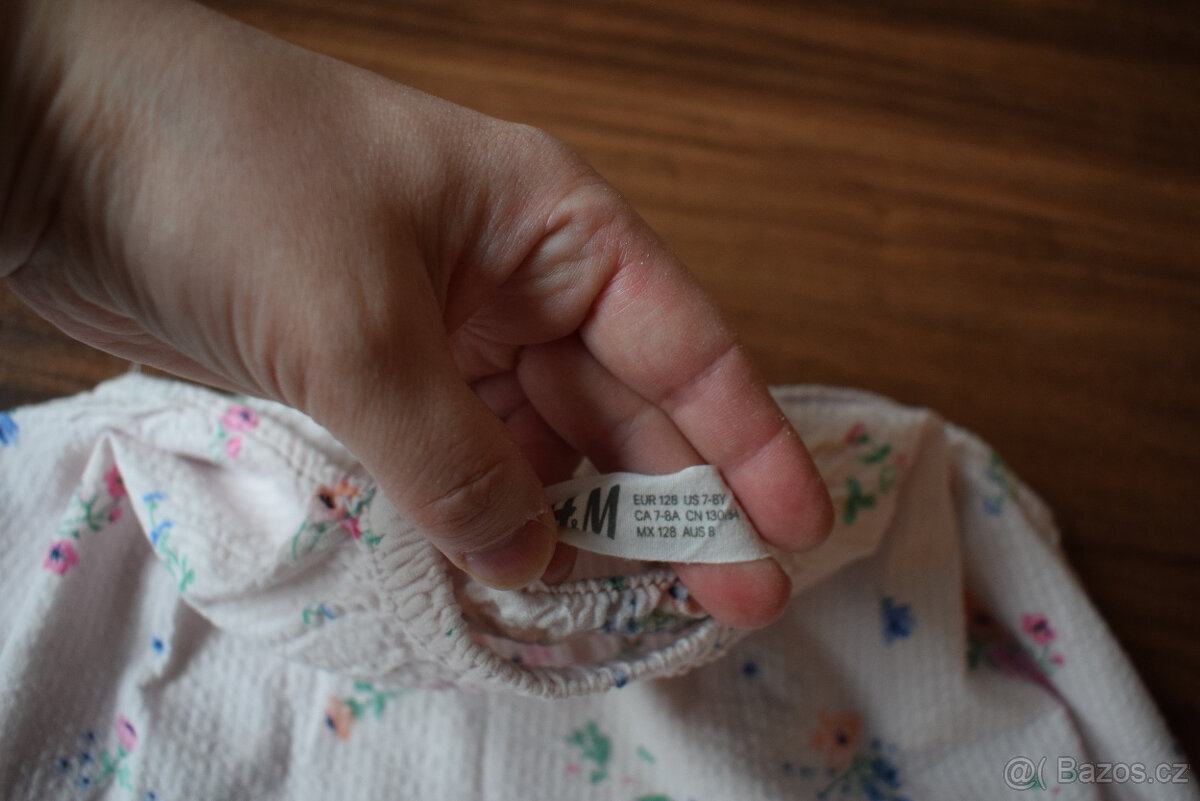 2 ks plátěné šaty H&M vel. 128 - 8