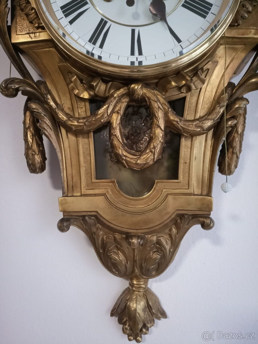 Bronzové zlacené hodiny - 8