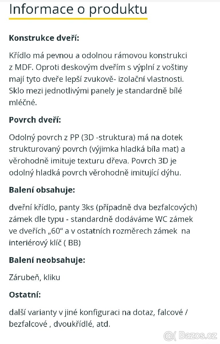 Interiérové dveře Aura Naturel bílé - 8