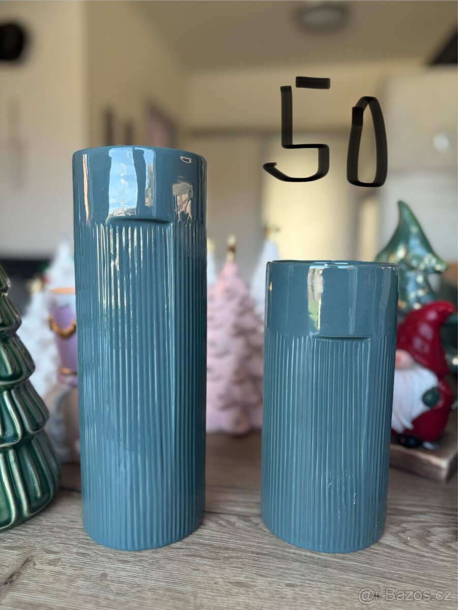 🎄 Vánoční dekorace - zvířátka a vázy 🦔 - 8