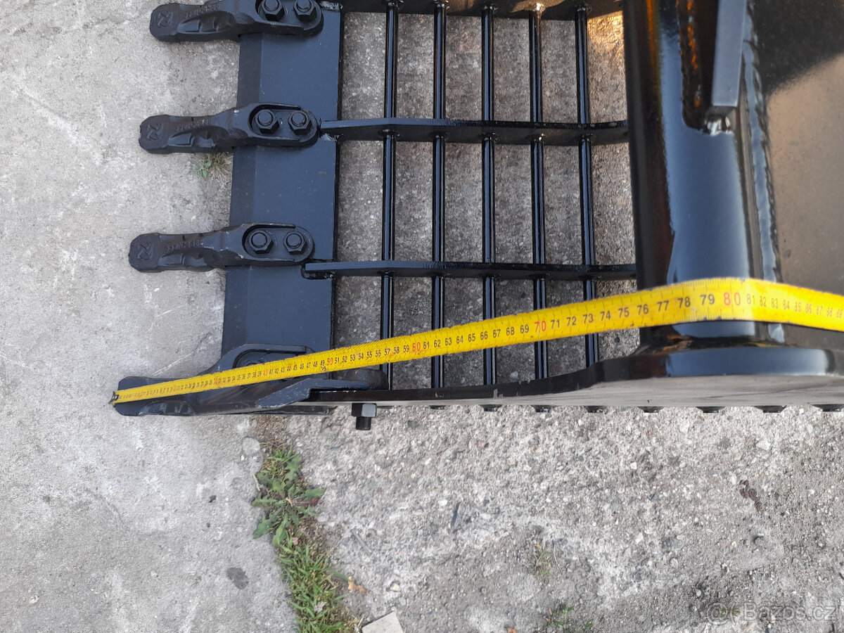 Roštová lopata- třídící lžíci upínaní lenhoff MS 03 š.80cm - 8