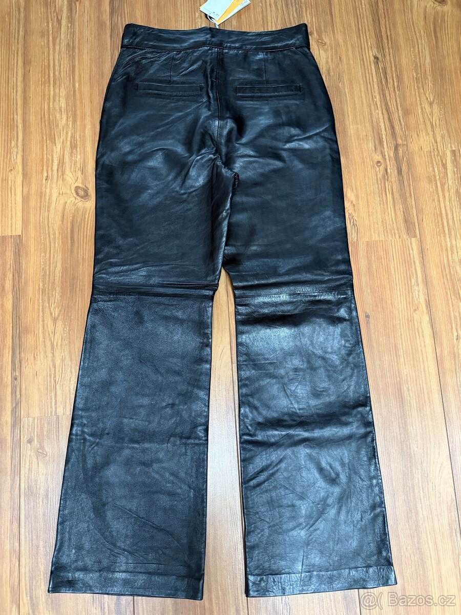 NOVÉ kožené kalhoty bootcut H&M, vel. 38 - 8