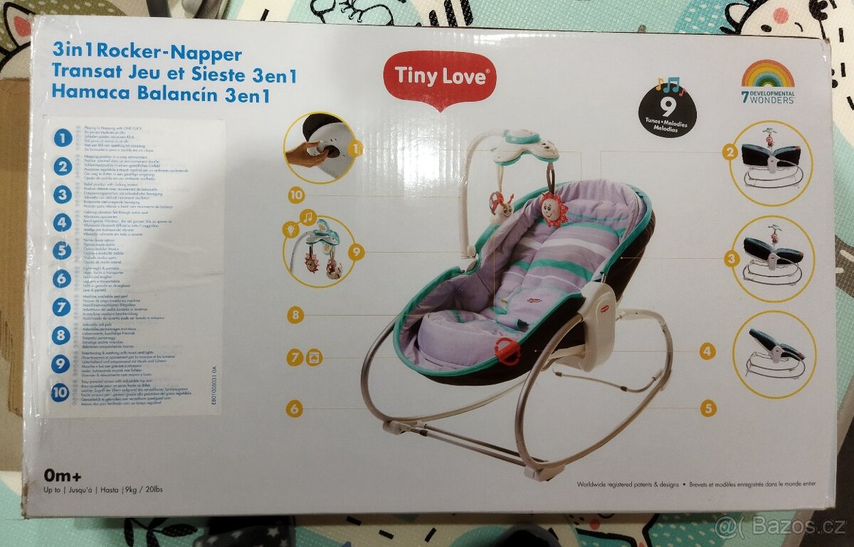 houpací lehátko Tiny Love 3 v 1 Rocker Napper - 8
