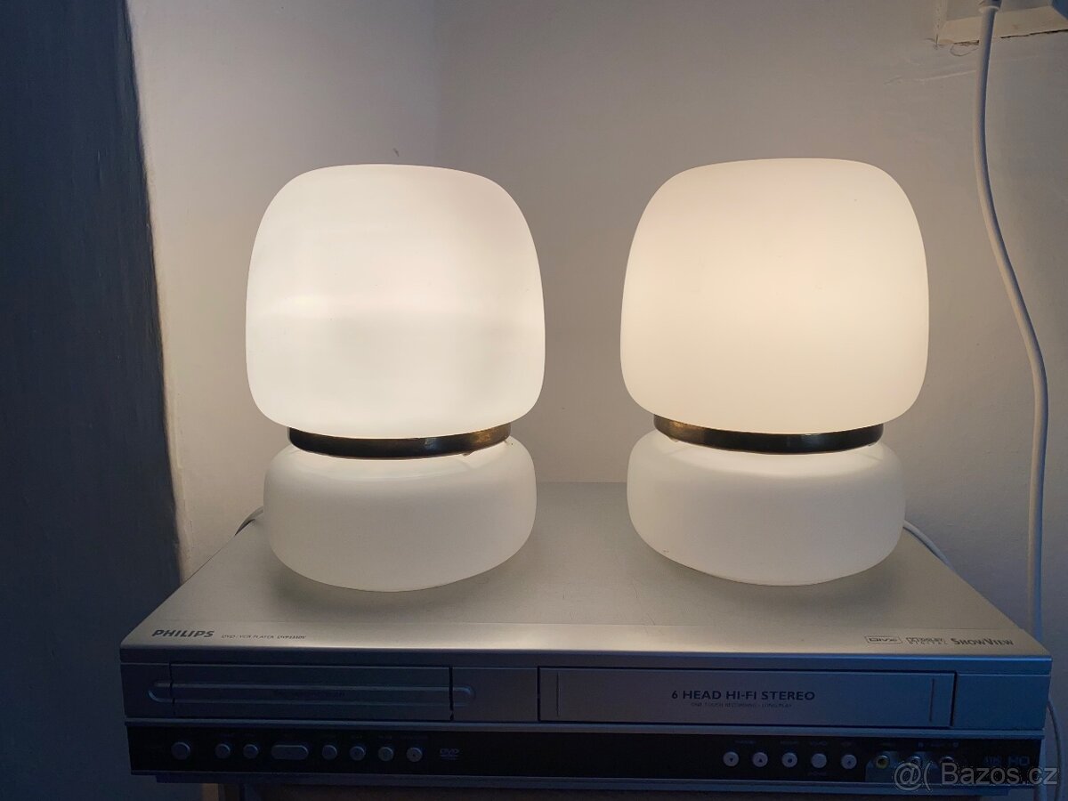 2 x retro lampička opálové sklo 70.léta - 8