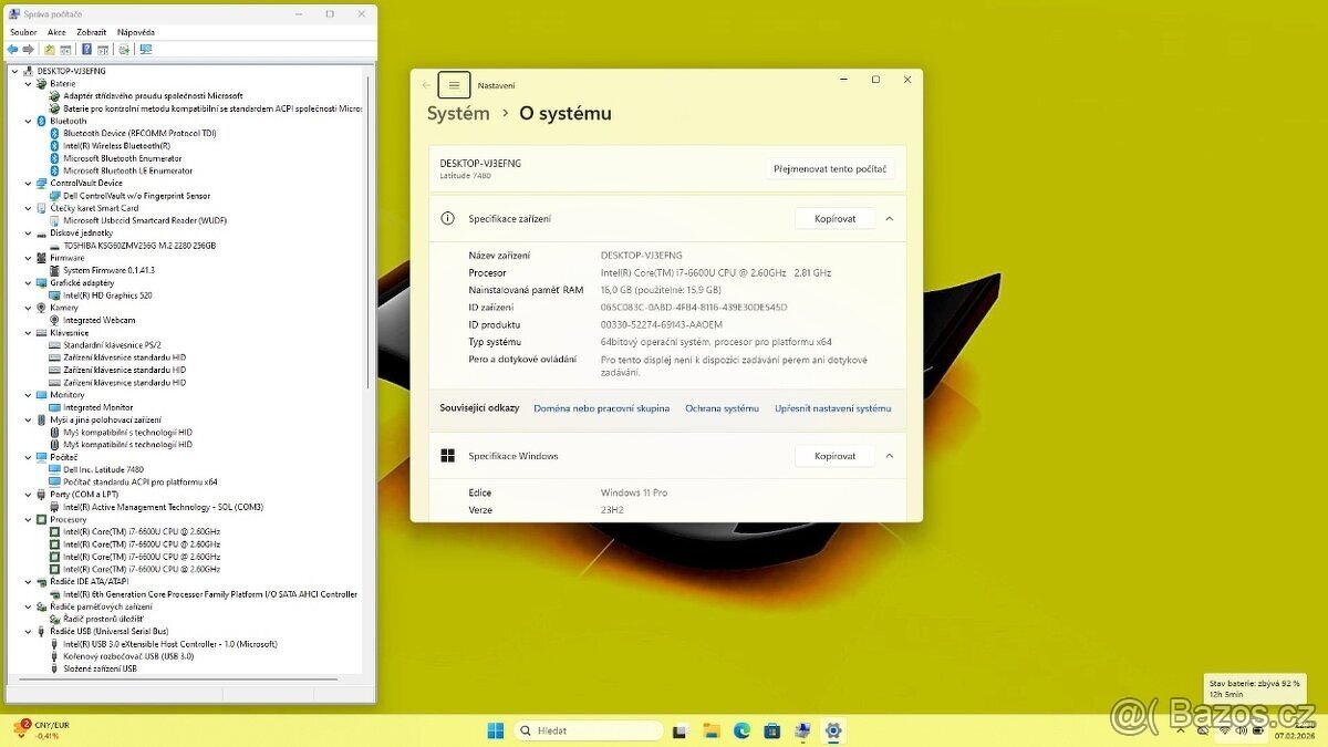DELL 7480 /i7-6600/16GB/SSD256GB/FULLHD/WIN11/ZÁRUKA - 8