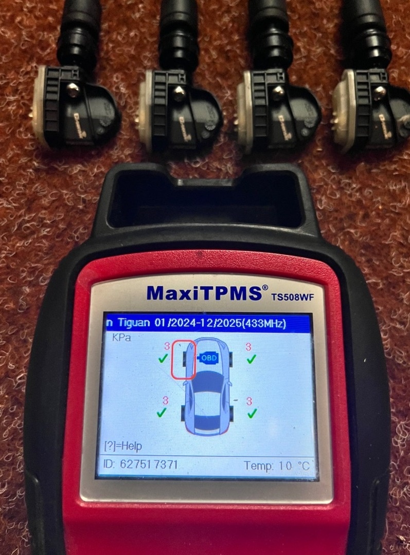 4x TPMS - Senzory - Volkswagen - 8