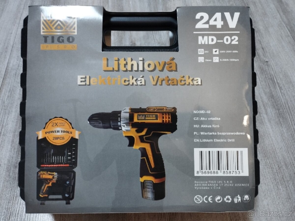 Aku vrtačka TIGO (24V) - 8