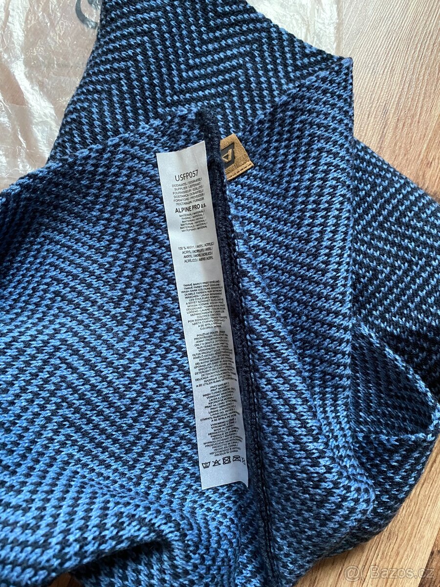 Nová unisex kruhová šála Alpine Pro - modro-černá - 8