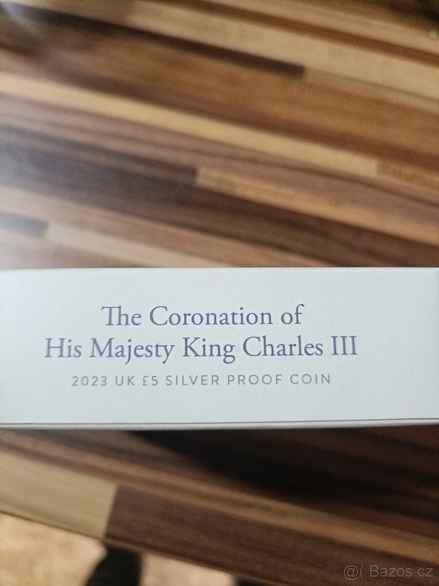 Stříbrná mince Král Karel III. - Korunovace UK 5 GBP 26 g pr - 8