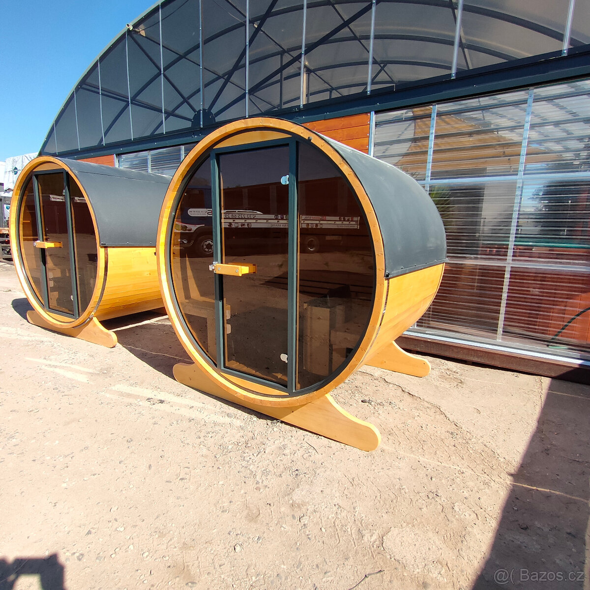 Venkovní sudová panoramatická sauna - 8