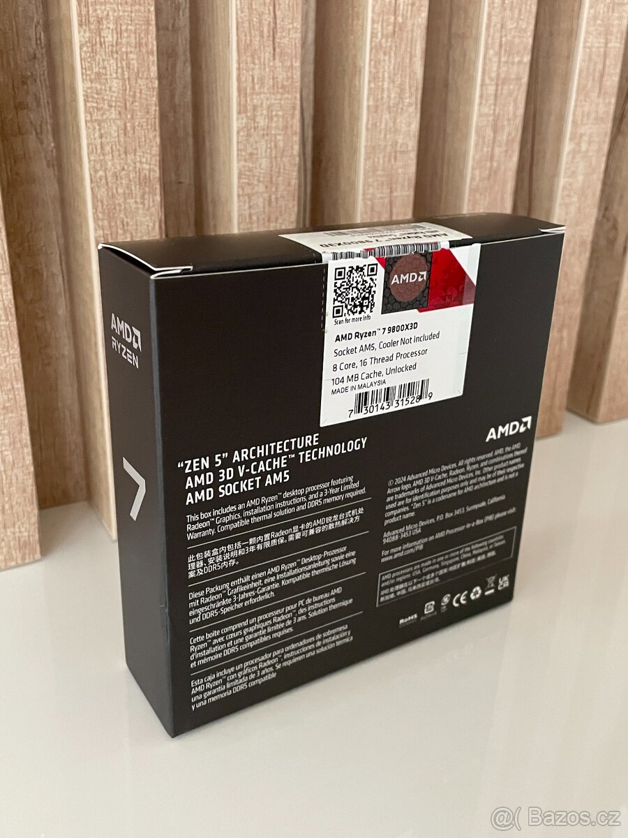 AMD Ryzen 7 9800X3D 4.7GHz/5.2GHz záruka - 8