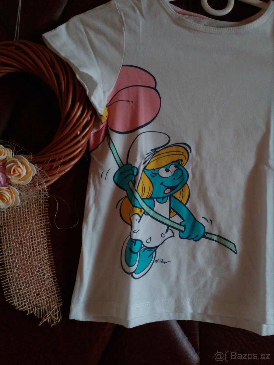 Prodam triko se Smoulinkou vel.110/116 lupilu Nove a moc pek - 8