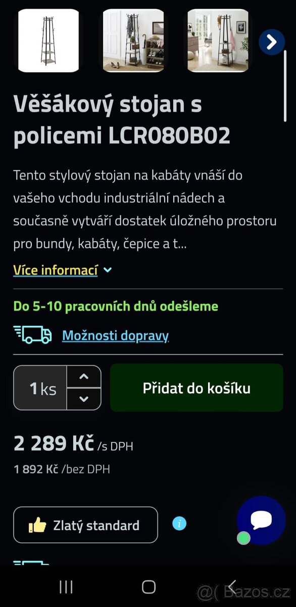 Nový stojanový věšák s policemi - 8