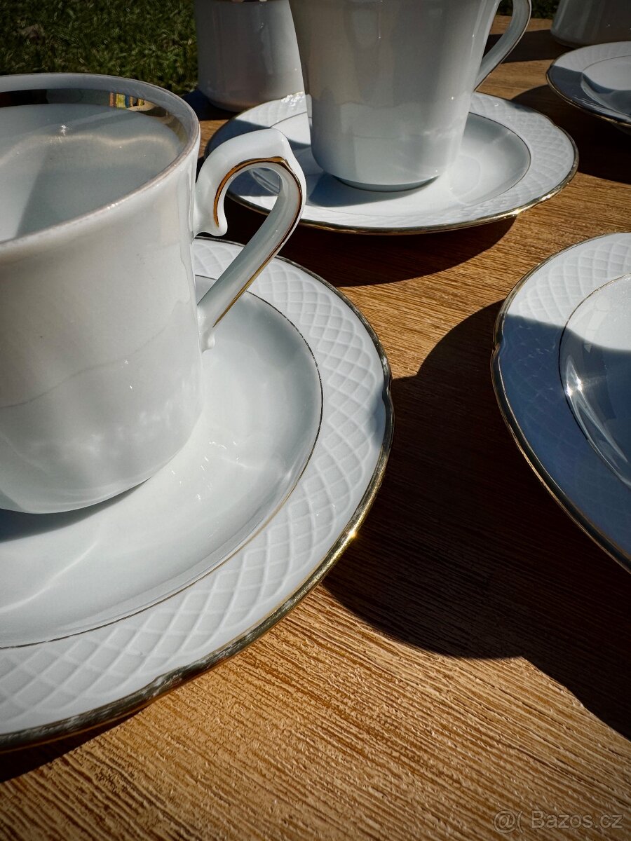 Čajová souprava Winterling Bavaria – porcelán se zlatou link - 8