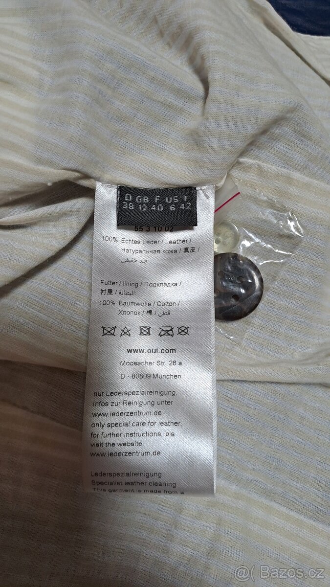 Luxusní kožené sako OUI – 100% pravá kůže, vel. 38 - 8