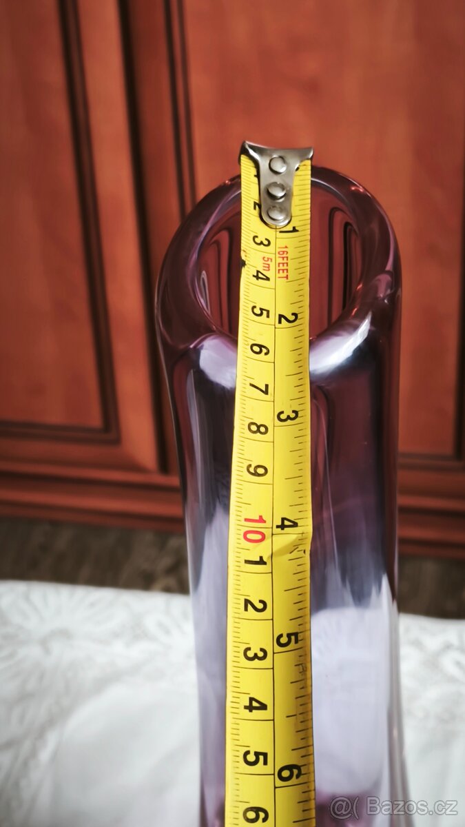 Set hutního, fialového skla. - 8