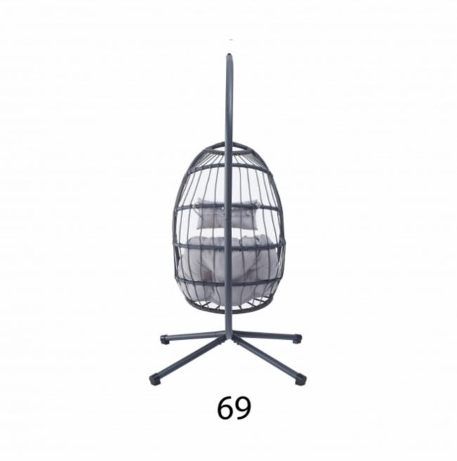 Závěsné křeslo (houpačka) šedá barva - 8