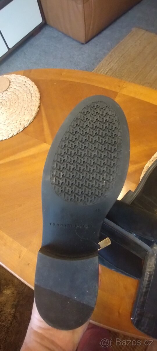 kožené kozačky Tommy Hilfiger, - 8