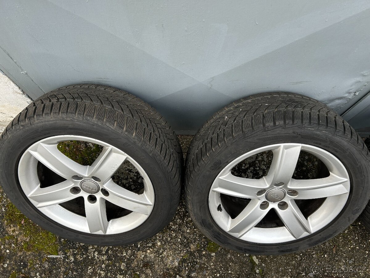 Alu kola R17 5x112 Audi + Zimní pneu 225/50/17 Goodyear - 8