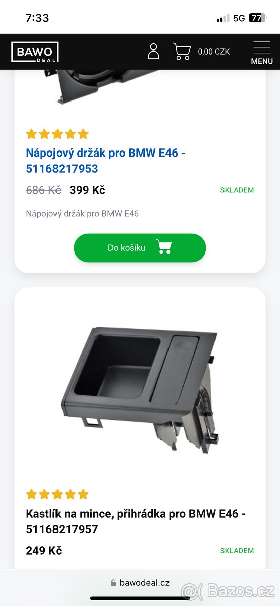 NÁPOJÁK BMW E46 - NOVÝ - 8