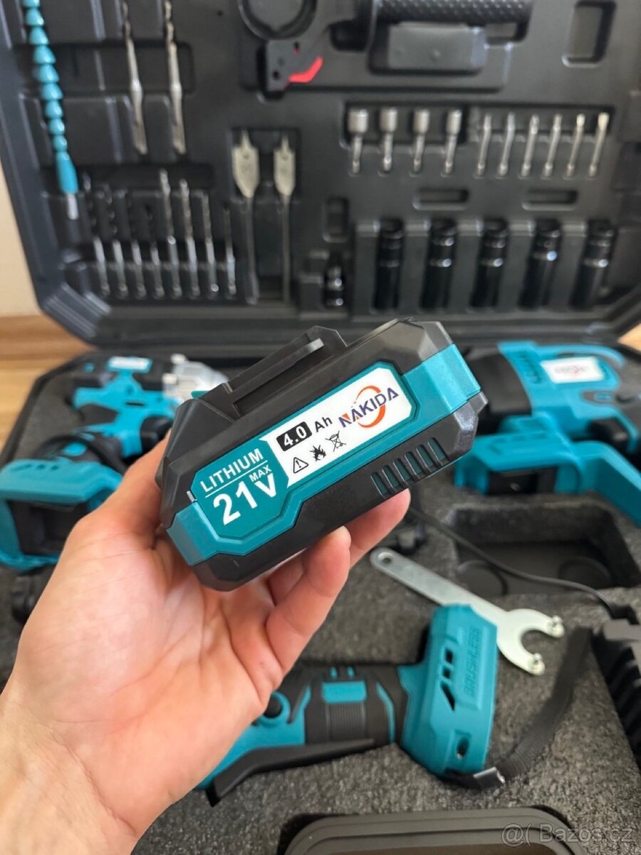 Multifunkční sada elektrického nářadí 4v1+ 2×21V baterie - 8