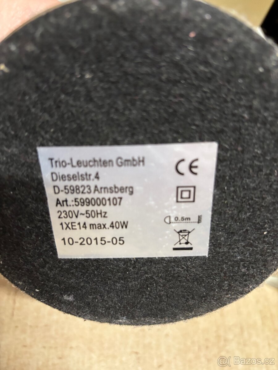 2x malá stolní lampička, nerez a sklo - 8