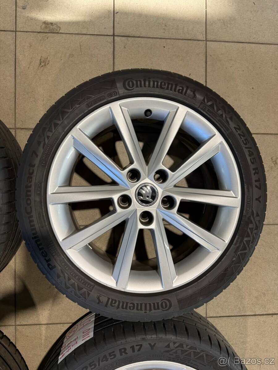 Alu kola TERON R17 5x112 ET49 + letní pneu 225/45 R17 - 8