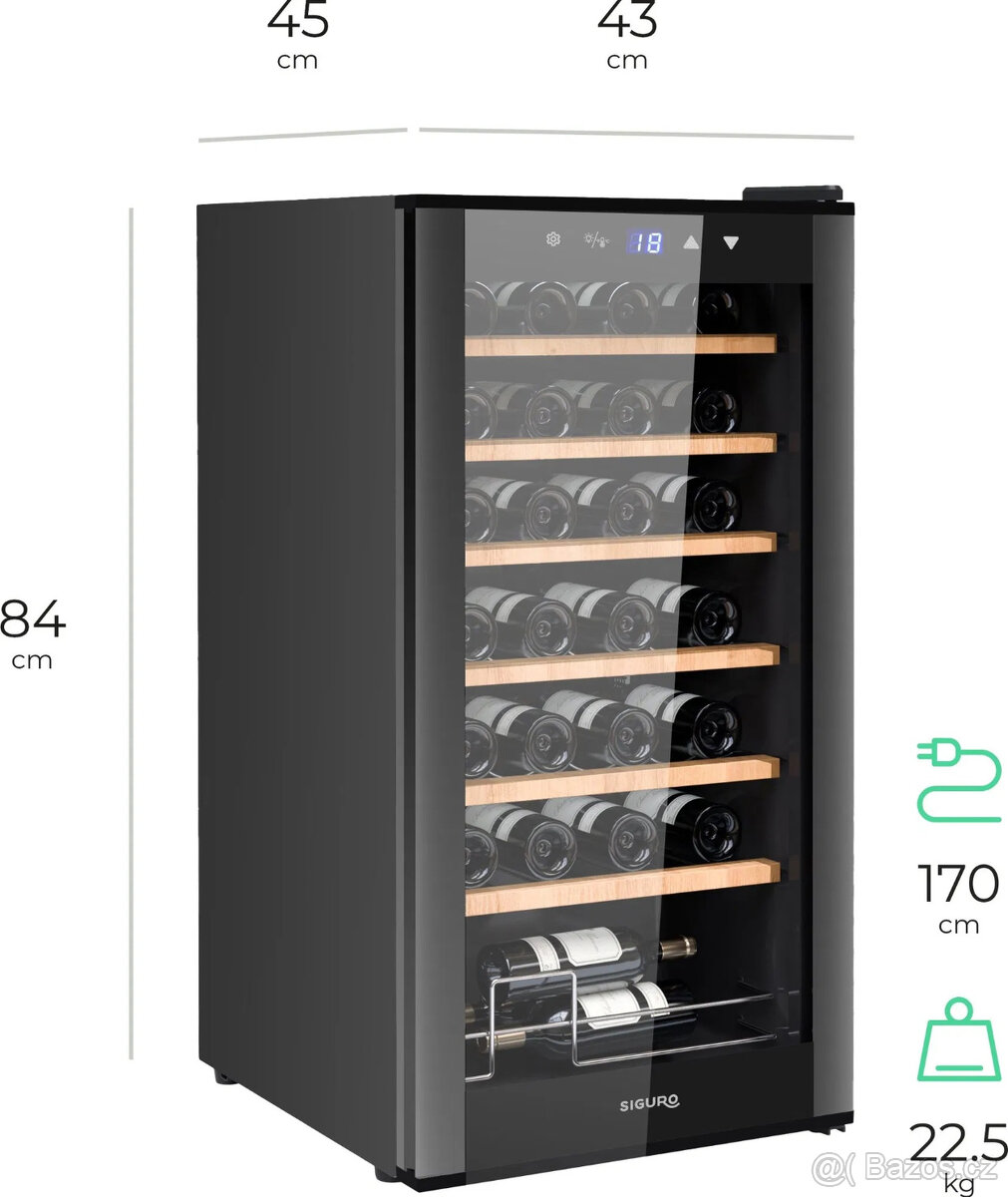 Vinotéka Siguro WC-G282B Wine Cellar NOVÉ ČTI.. - 8