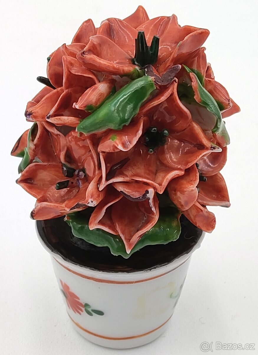 Krásná stará porcelánová kytička 6cm - Velice roztomilá - 8