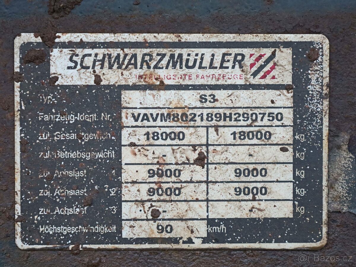 Schwarzmüller M 802, SKLÁPĚCÍ PŘÍVĚS, TŘÍSTRANNÉ SKLÁPĚNÍ, - 8