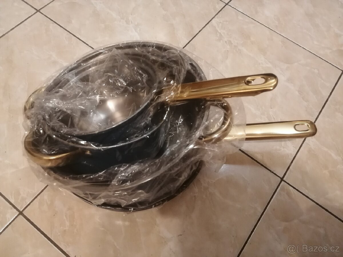 Nádobí modrá designová barva velká sada12ks NOVE - 8