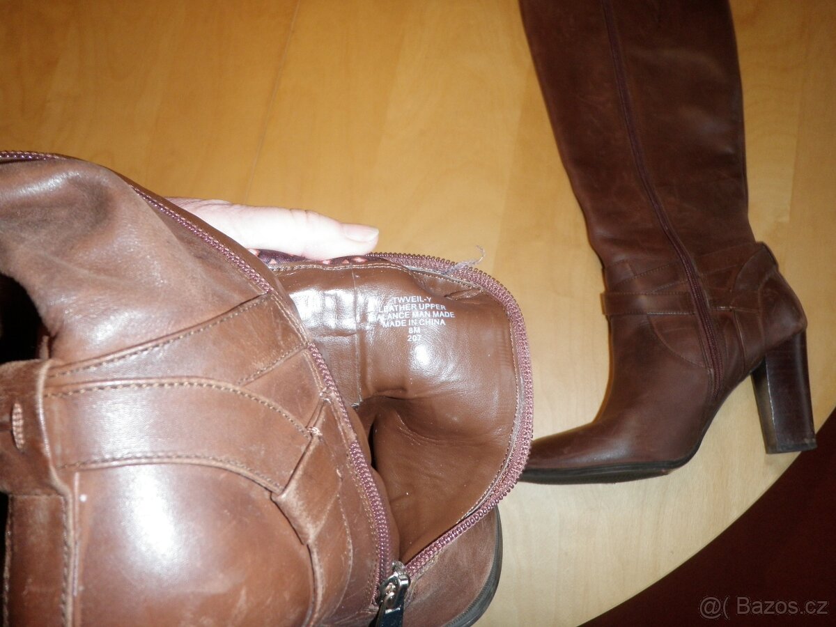 kožené kozačky zn. Tommy Hilfiger - vel. 38 - 8