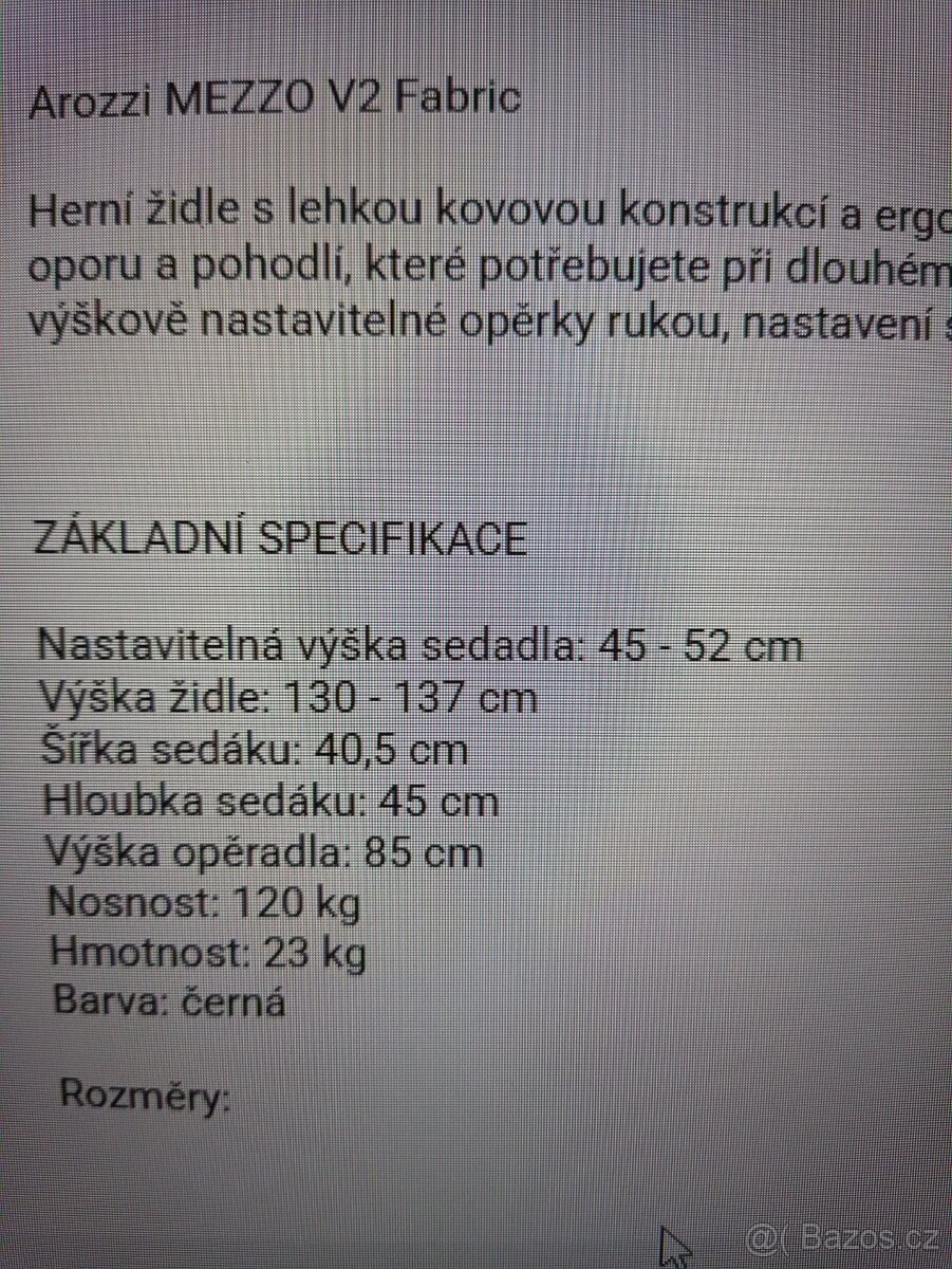 Herni kreslo Arozzi Mezzo V2 fabric - 8