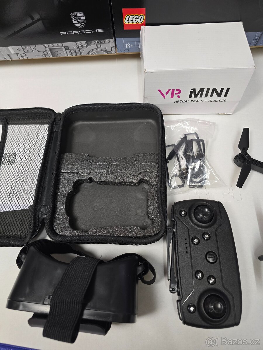 Dron Professinal dual kamera + box s příslušenstvím + VR - 8