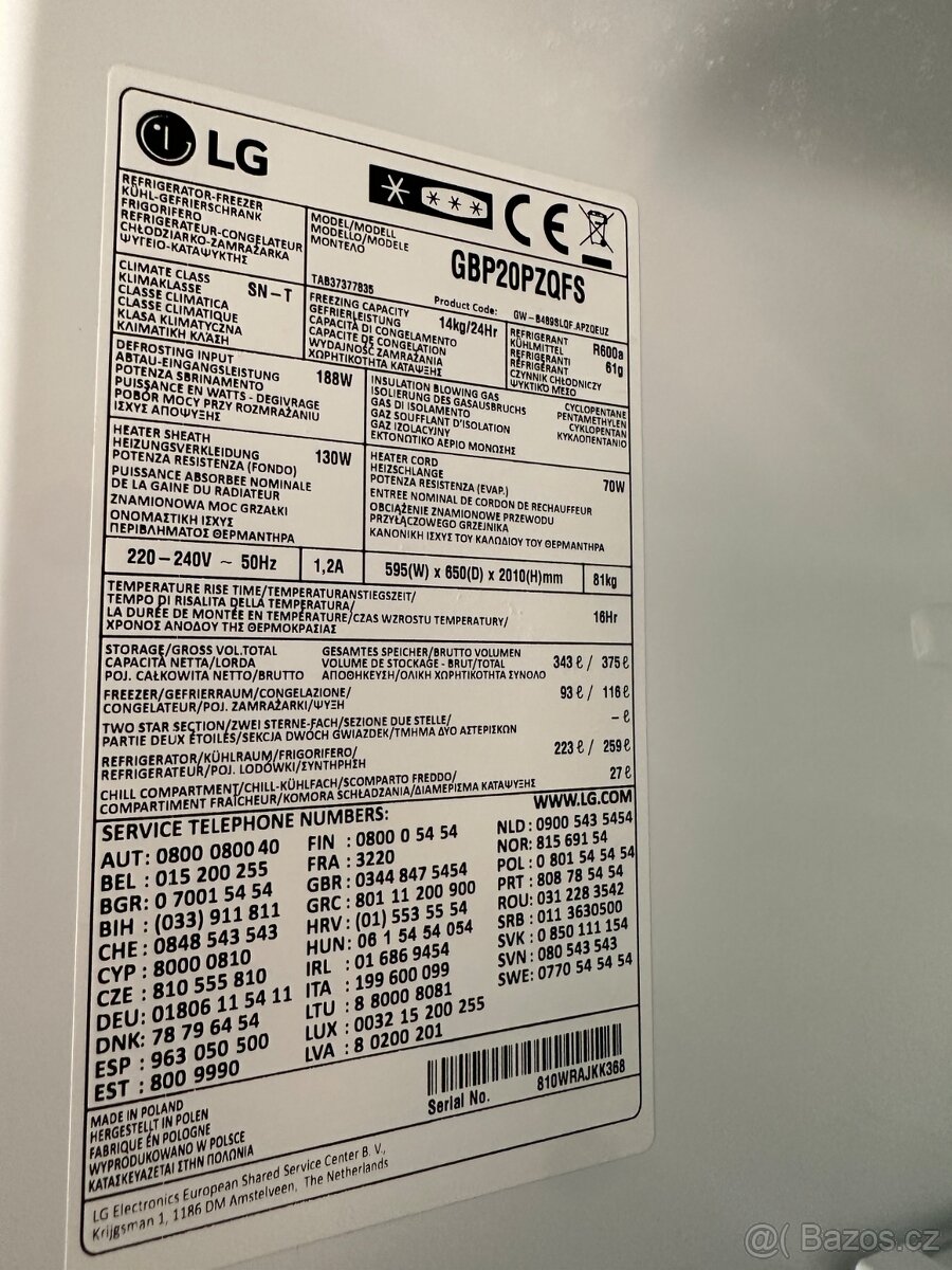 Lednice s mrazákem LG (127) - 8