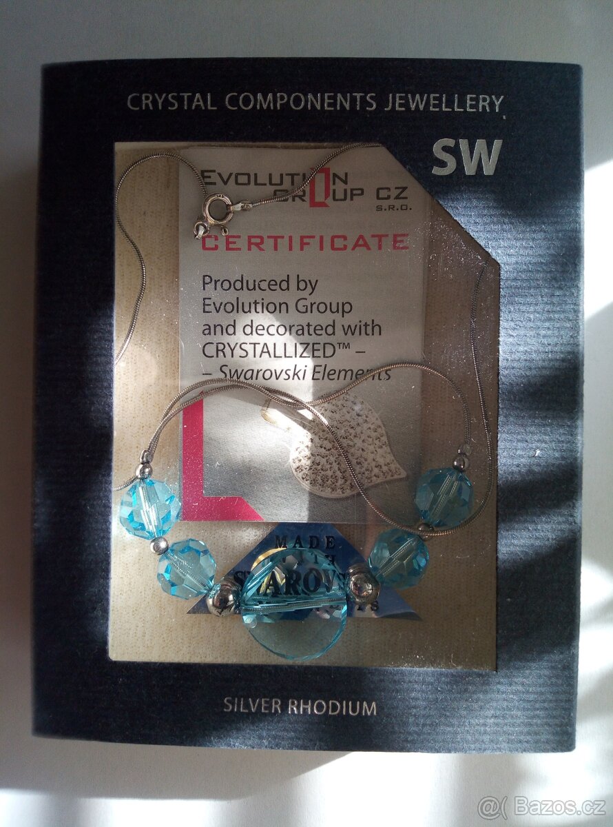 Stříbrné náušnice PRESENCE, Stříbrný náhrdelník SWAROVSKI - 8