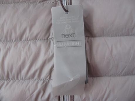 Přechodná šedá péřová bunda s kapucí NEXT vel.38 - 8