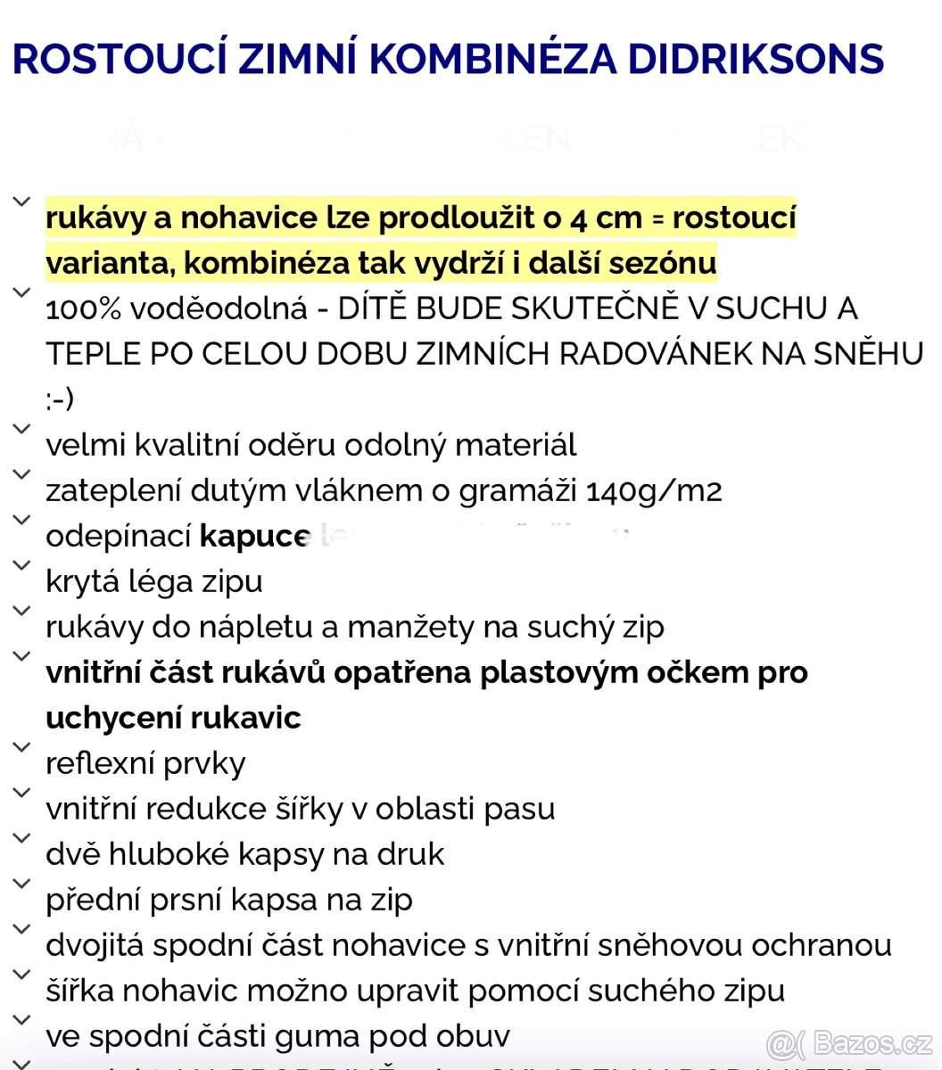 Didriksons dětská rostoucí kombinéza vel.90 - 8