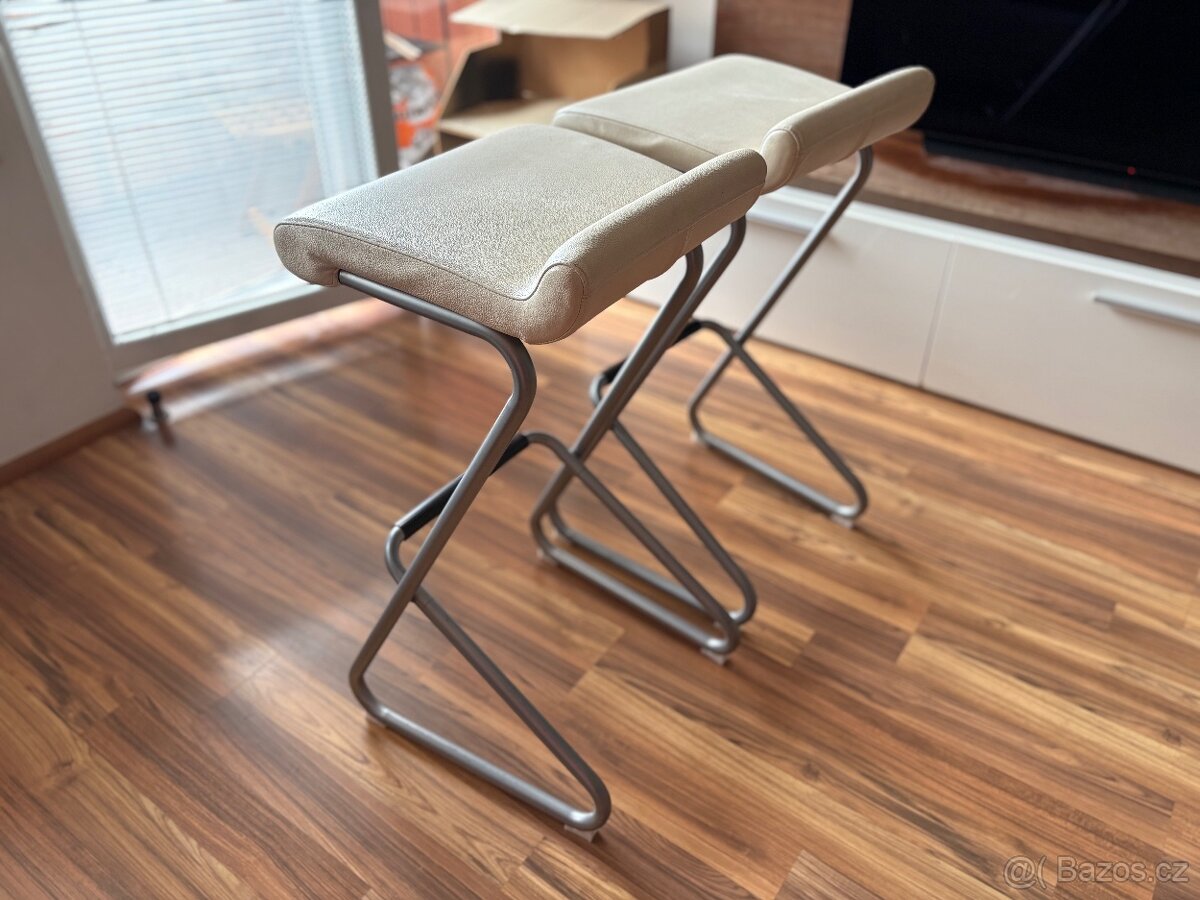 Kožené barové židle zn. Effezeta - 8