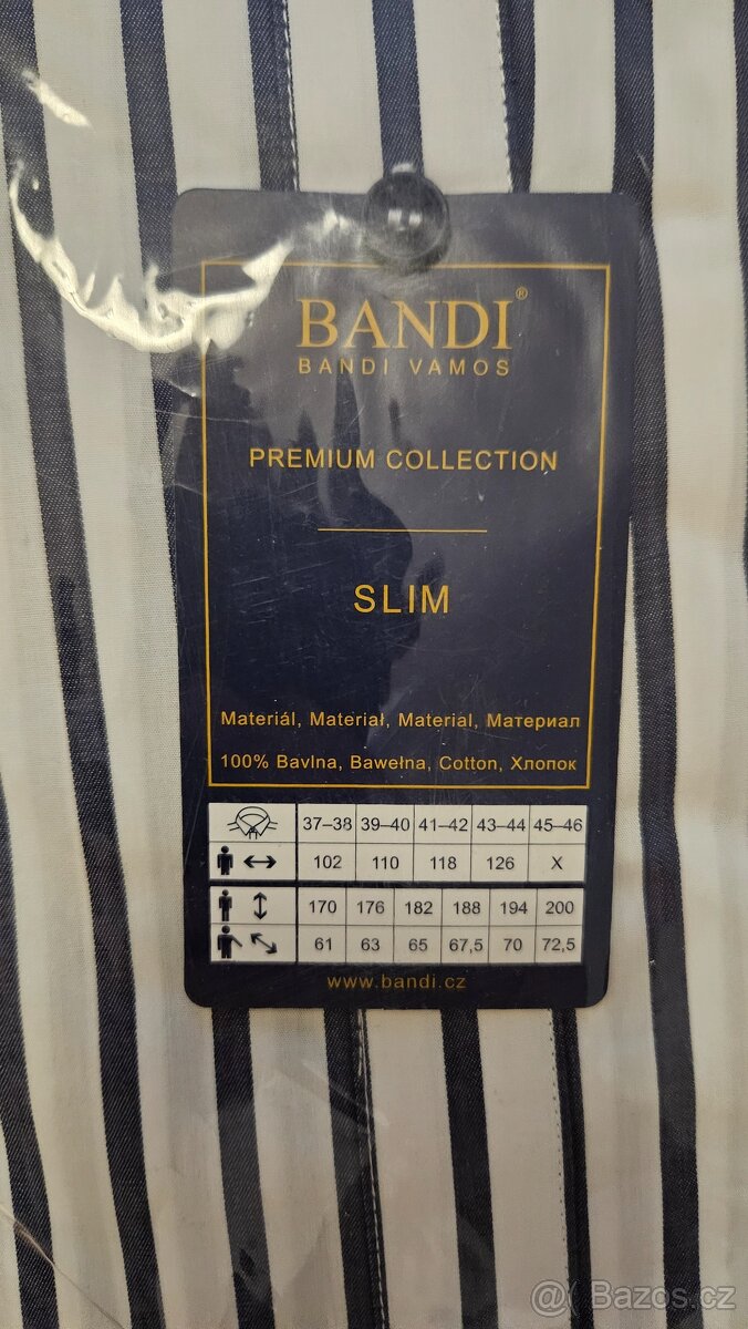 Nová košile značky Trussardi vel 42. a Bandi Vamos košile - 8