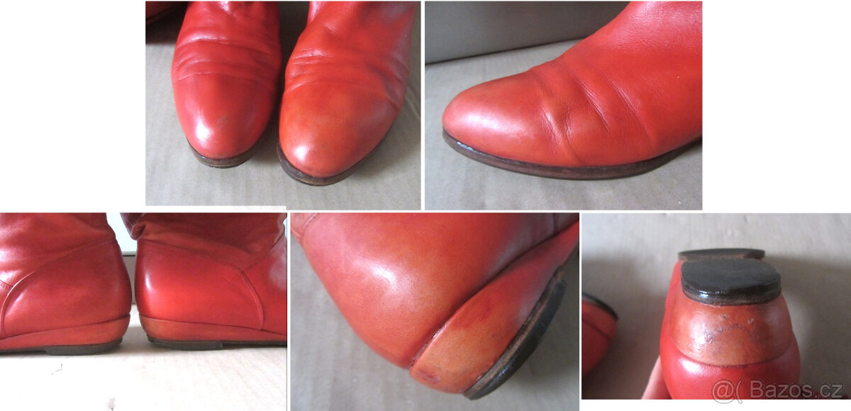 Vintage 80s dámské značkové shrnovací kozačky - 8