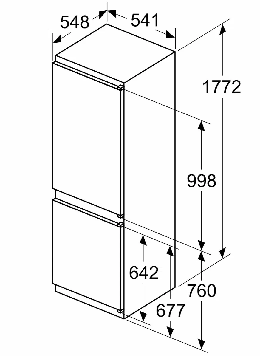 Vestavná lednice BOSCH KIN86VSE0 Serie 4 - 8
