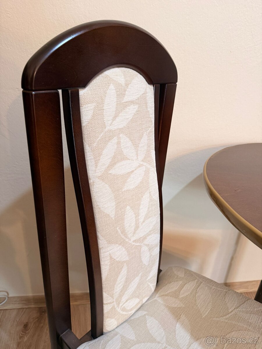 🪵 Elegantní jídelní stůl na míru + 4 židle – krásný stav - 8