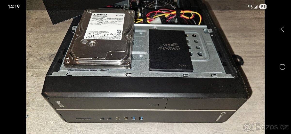 Počítač Intel 3.3ghz, ram 4Gb, ssd 240gb, hdd 500gb, zvuk 7. - 8