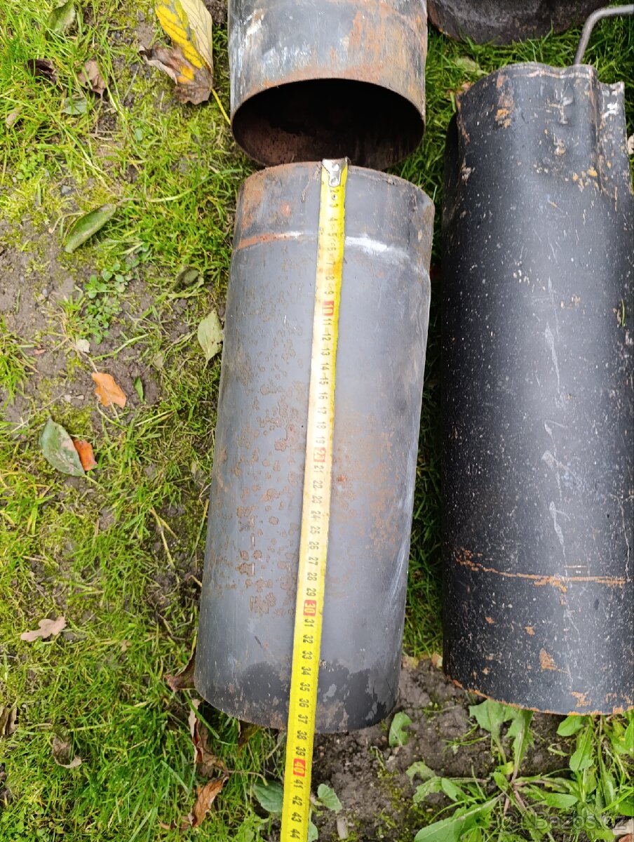 Silnostěnné, komínové roury - černý plech - 8