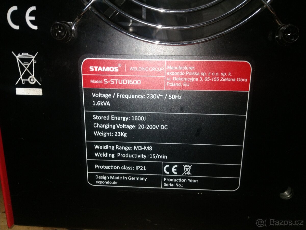 Bodovací svářečka STAMOS Stud 1600 Made in Germany - 8