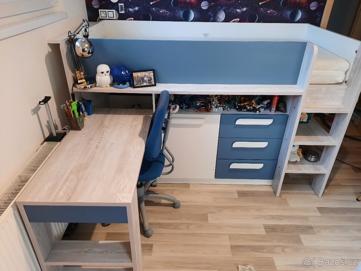 Chytrý dětský/studentský pokoj pro 2 sourozence - 8