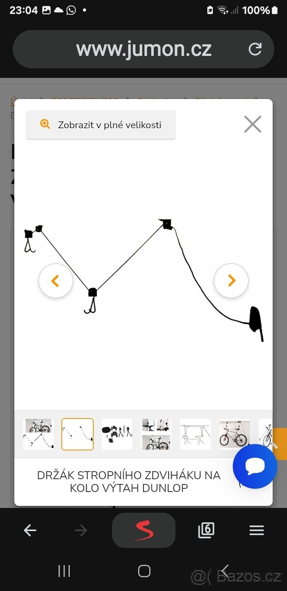 Stropní držák /výtah na kolo dunlop - 8
